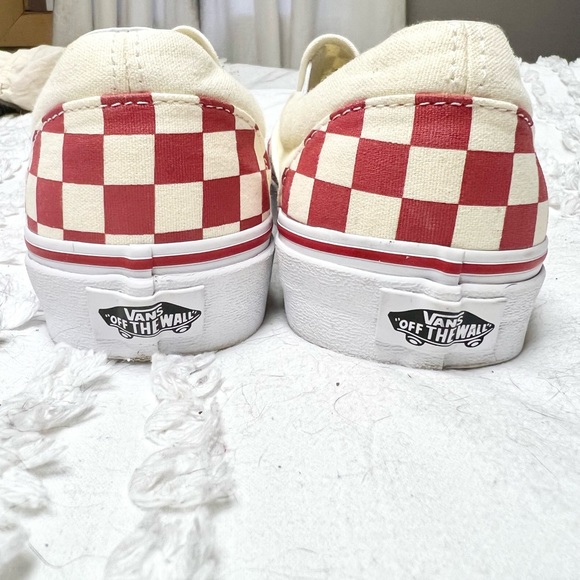 Vans Slip On Checkerboard, Red and off-white - Picture 3 of 8